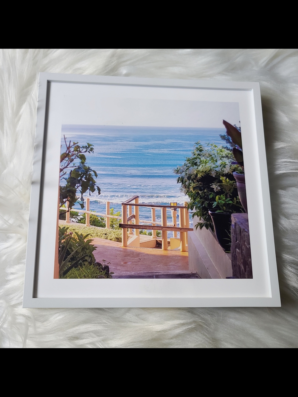 Ocean Framed Coastal Walkway Print 8 By 8